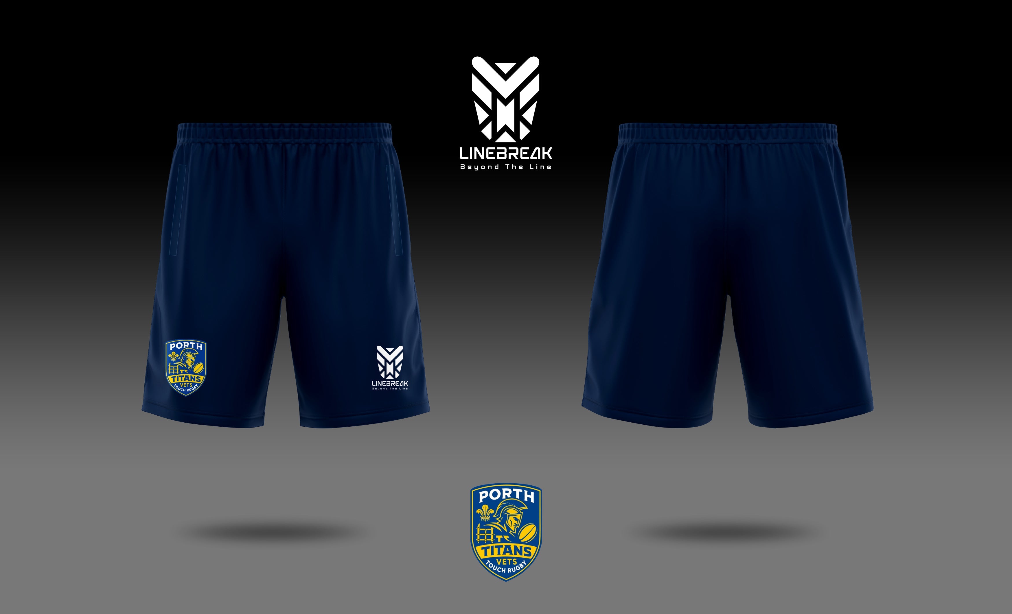 Porth Titans Zip Leisure Shorts ADULTS