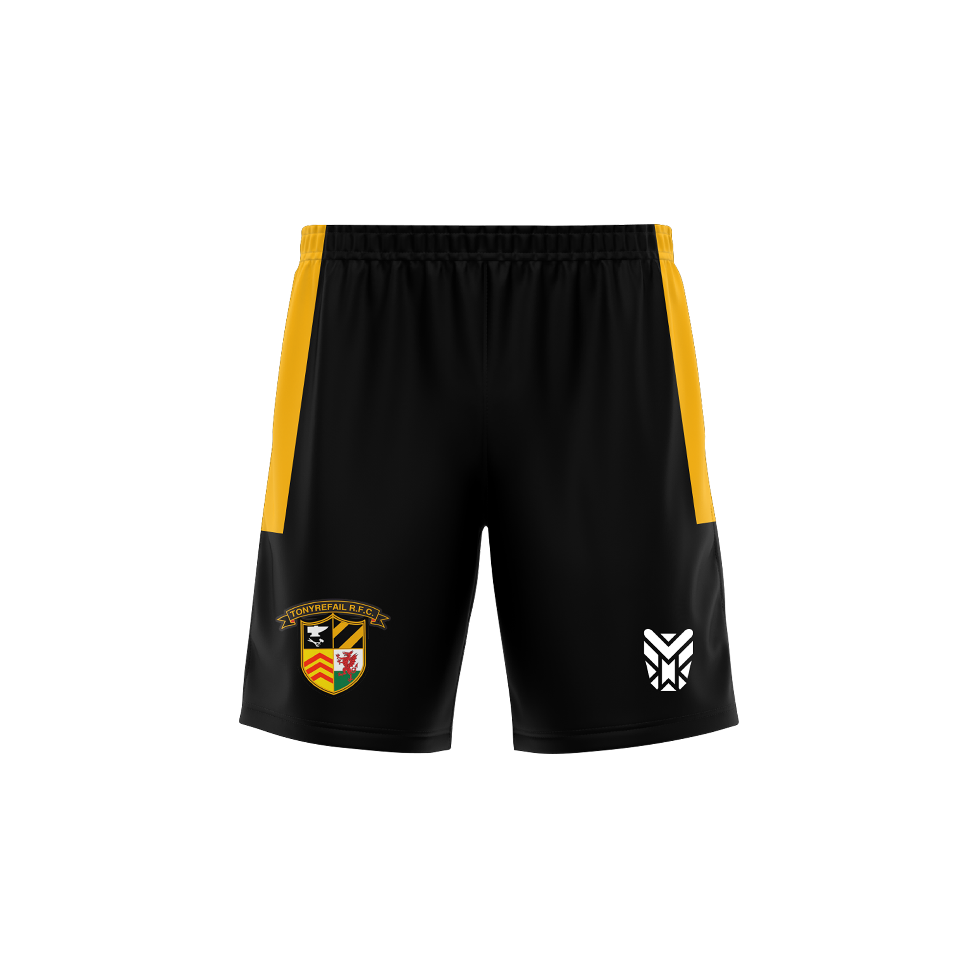 Tonyrefail RFC Black Gym Shorts JUNIOR