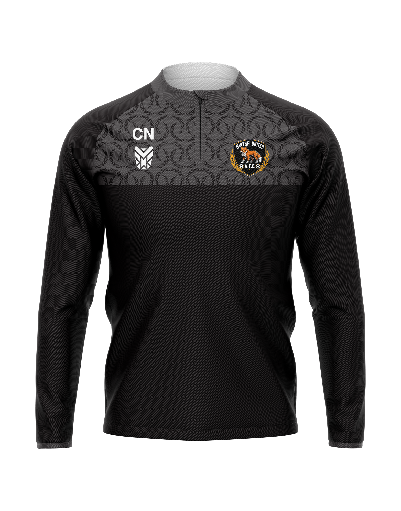 Gwynfi United AFC Black 1/4 Zip ADULTS