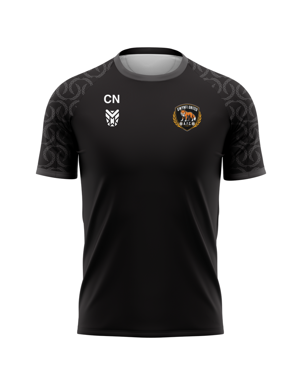 Gwynfi United AFC Black Warm Up T-Shirt ADULTS