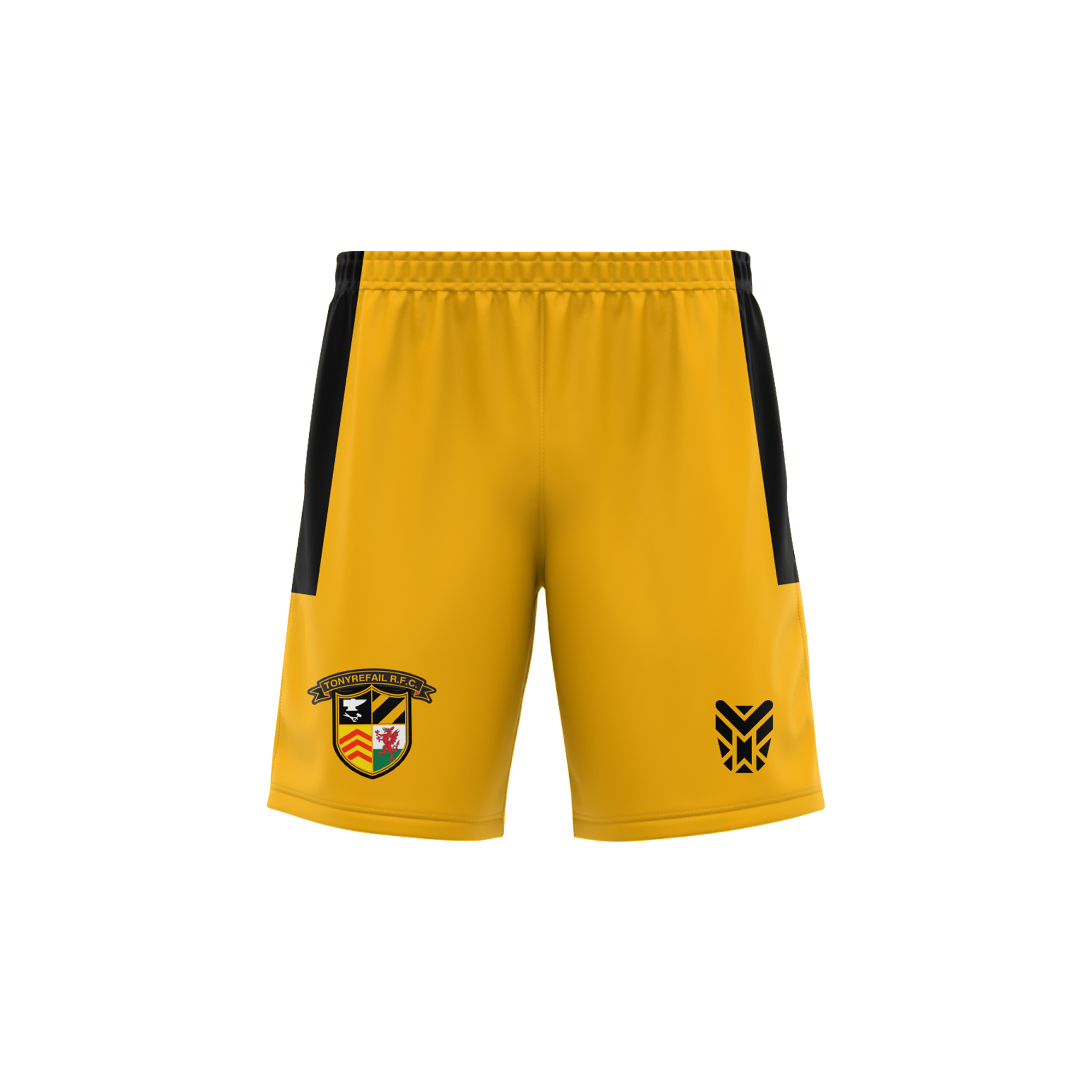Tonyrefail RFC Yellow Gym Shorts JUNIOR