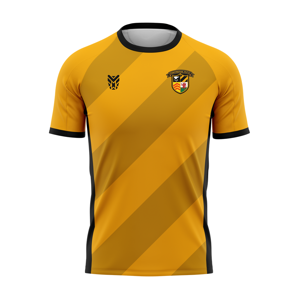 Tonyrefail RFC Yellow Warm Up T-Shirt JUNIOR